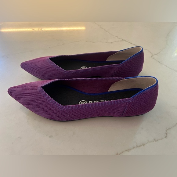 Rothy’s Violet Points Flats Size 8.5 Purple Orchid Lilac HTF Retired - Picture 5 of 10